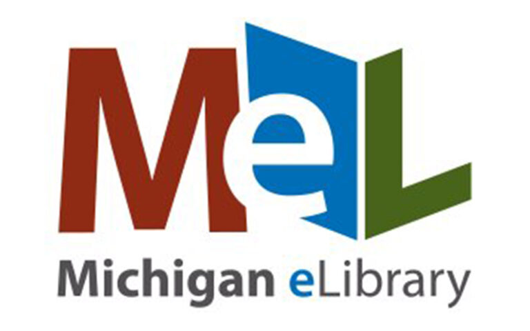 the Michigan eLibrary logo. Also known as MelCat.