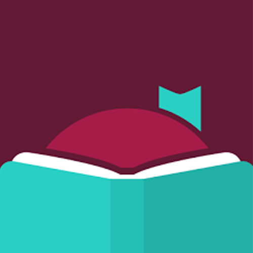 The logo for Over Drive, a company that provides the public with free online magazines, ebooks, and audio books.